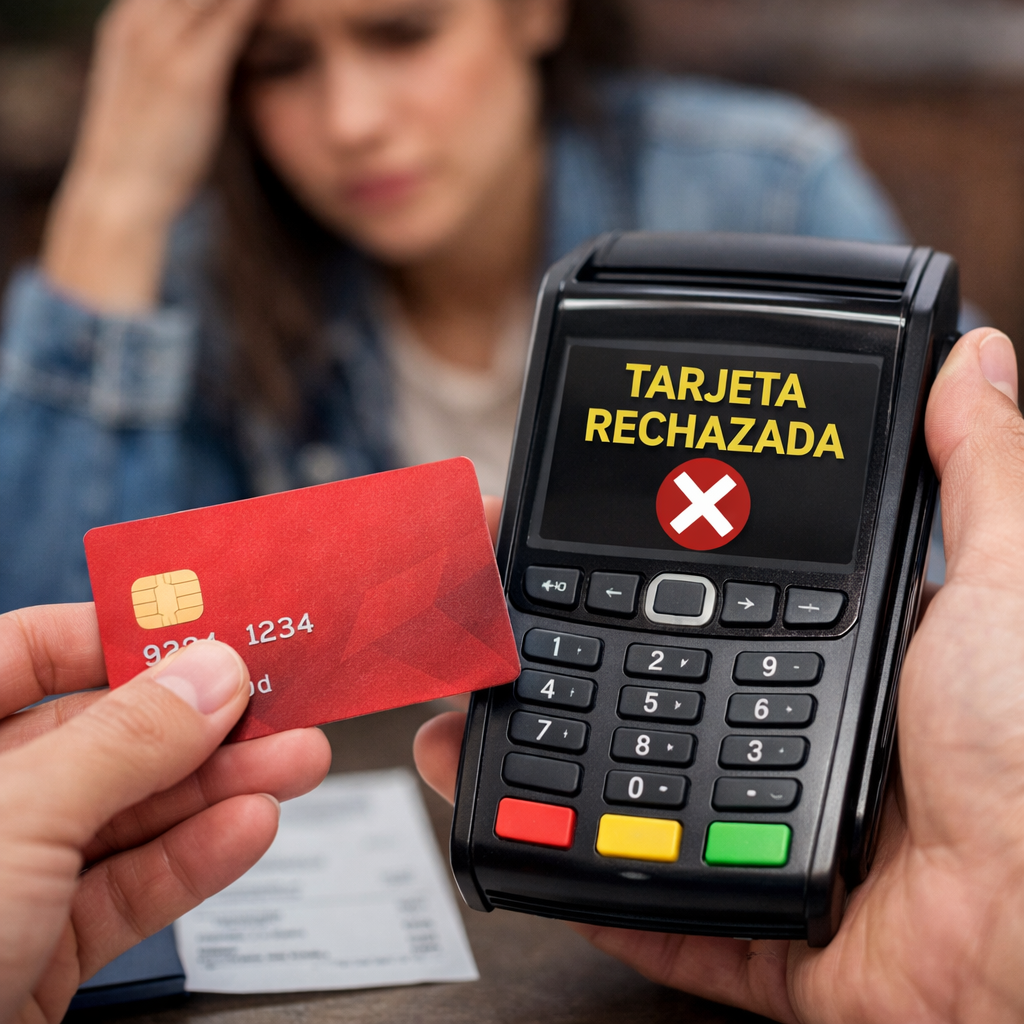 “Tarjeta de crédito rechazada al intentar pago en terminal de punto de venta” ✅